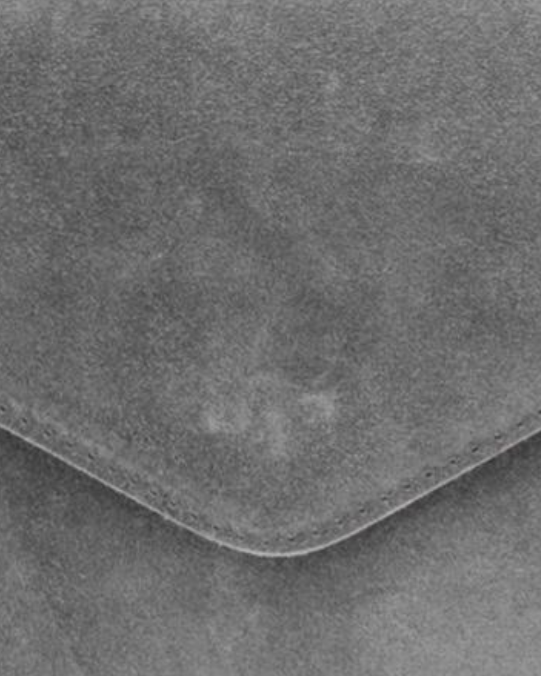 NEW Grey Suede Leather Clutch Bag