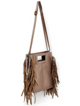 Gold Fringed Cross Body Bag