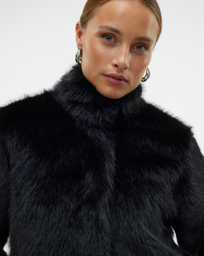 Chocolate Monroe Faux Fur Jacket