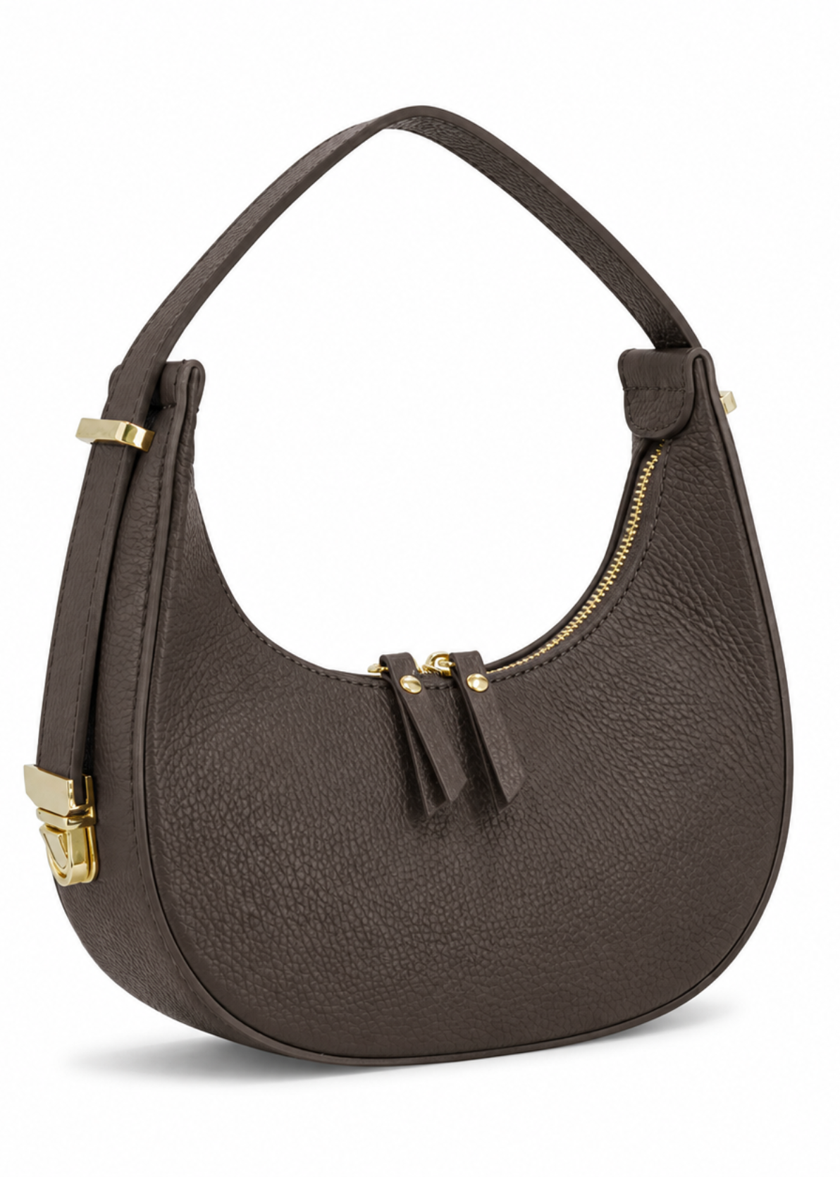 Red Leather Small Round Shoulder Bag
