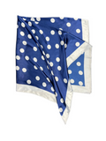 White/Black Polka Dot Silk Touch Square Scarf