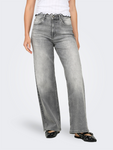 Madison Light Grey High Waist Wide Leg Jeans