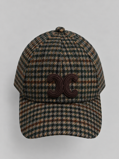 Brown Heritage Check Baseball Cap
