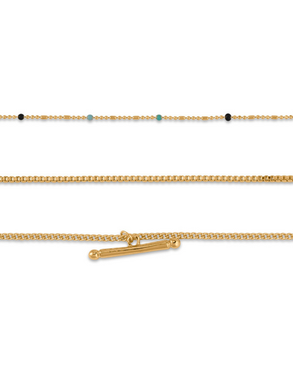 NEW Gold/Multi Camille 3 Layered Bracelet