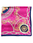 Fuchsia Lion Pattern Silk Touch Square Scarf