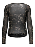 Erica Silver/Grey Foil L/S Top