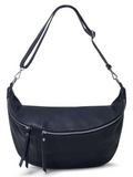 Black XL Leather Bum Bag