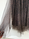 Leopard Print Tulle Skirt