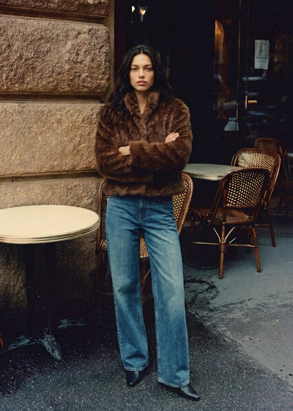 Chocolate Monroe Faux Fur Jacket