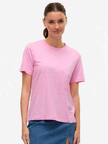 Black Paulina Basic Cotton T Shirt