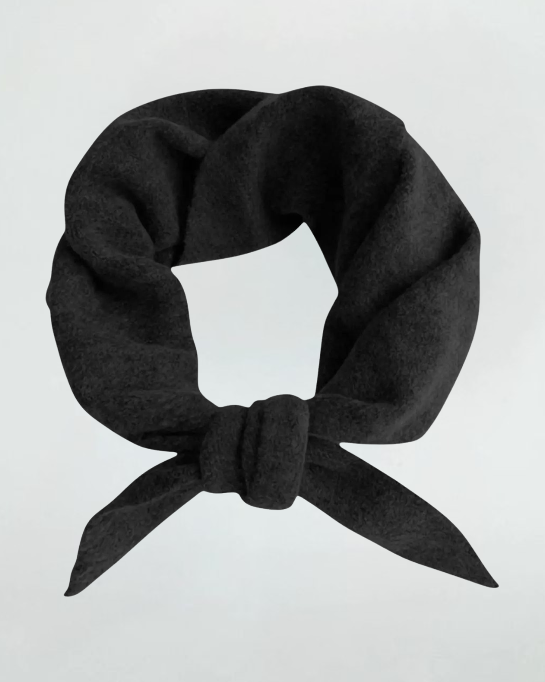 Chocolate Wool Blend Triangle Neck Scarf