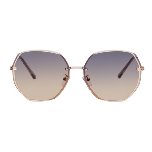 SORRENTO Brown/Gold Hex Sunglasses