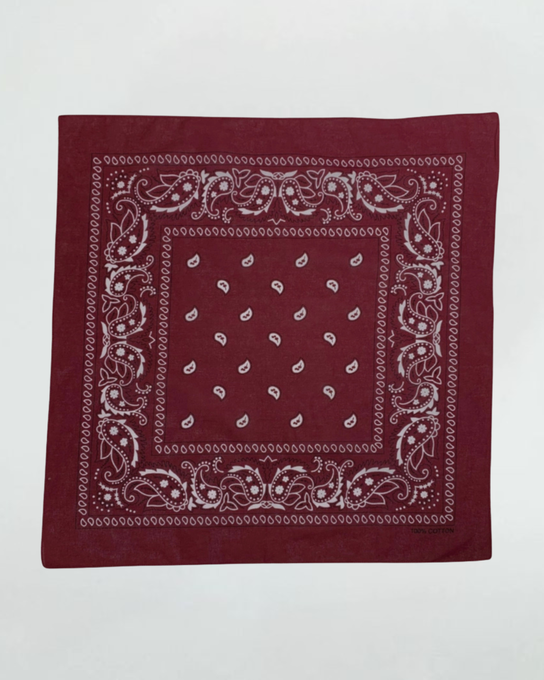Black Bandana Pure Cotton Paisley Print Square
