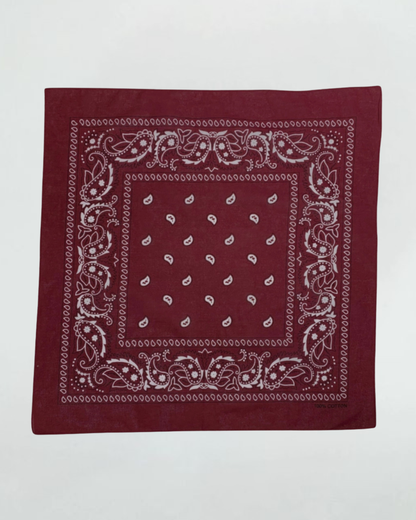 Black Bandana Pure Cotton Paisley Print Square