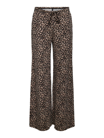 Linette Leopard Jersey Wide Leg Trousers