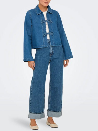 Thora Denim Bow Tie Jacket