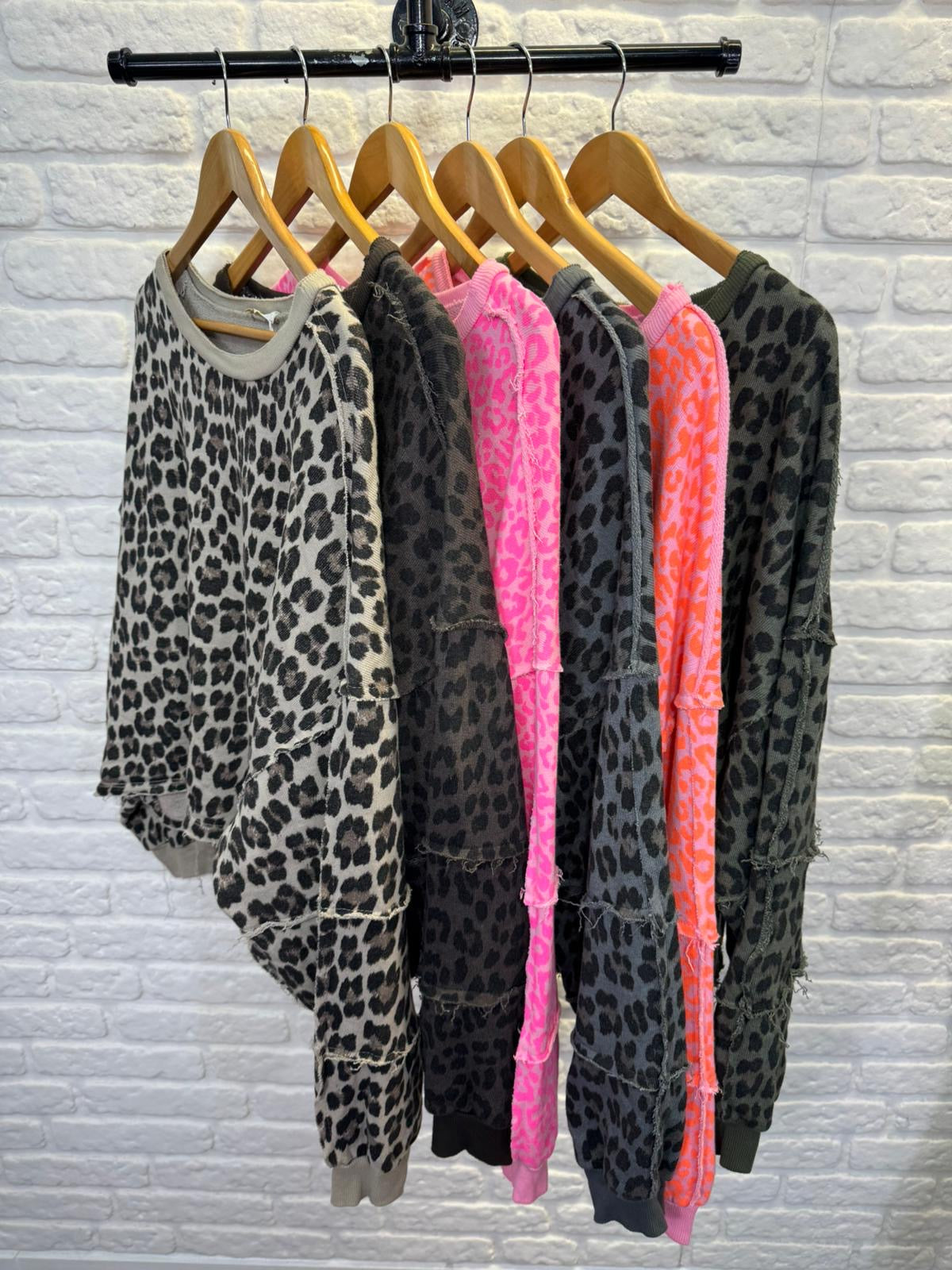 Chocolate Leopard Oversized Sweatshirt