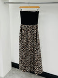 Leopard Bandeau Pocket Dress