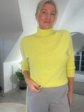 Bright Lime 3/4 sleeve Fluffy Jumper