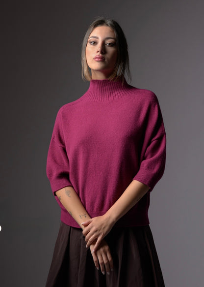 Latte Turtleneck 3/4 Sleeve Jumper