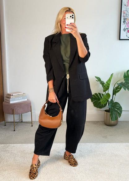Black Barrel Joggers