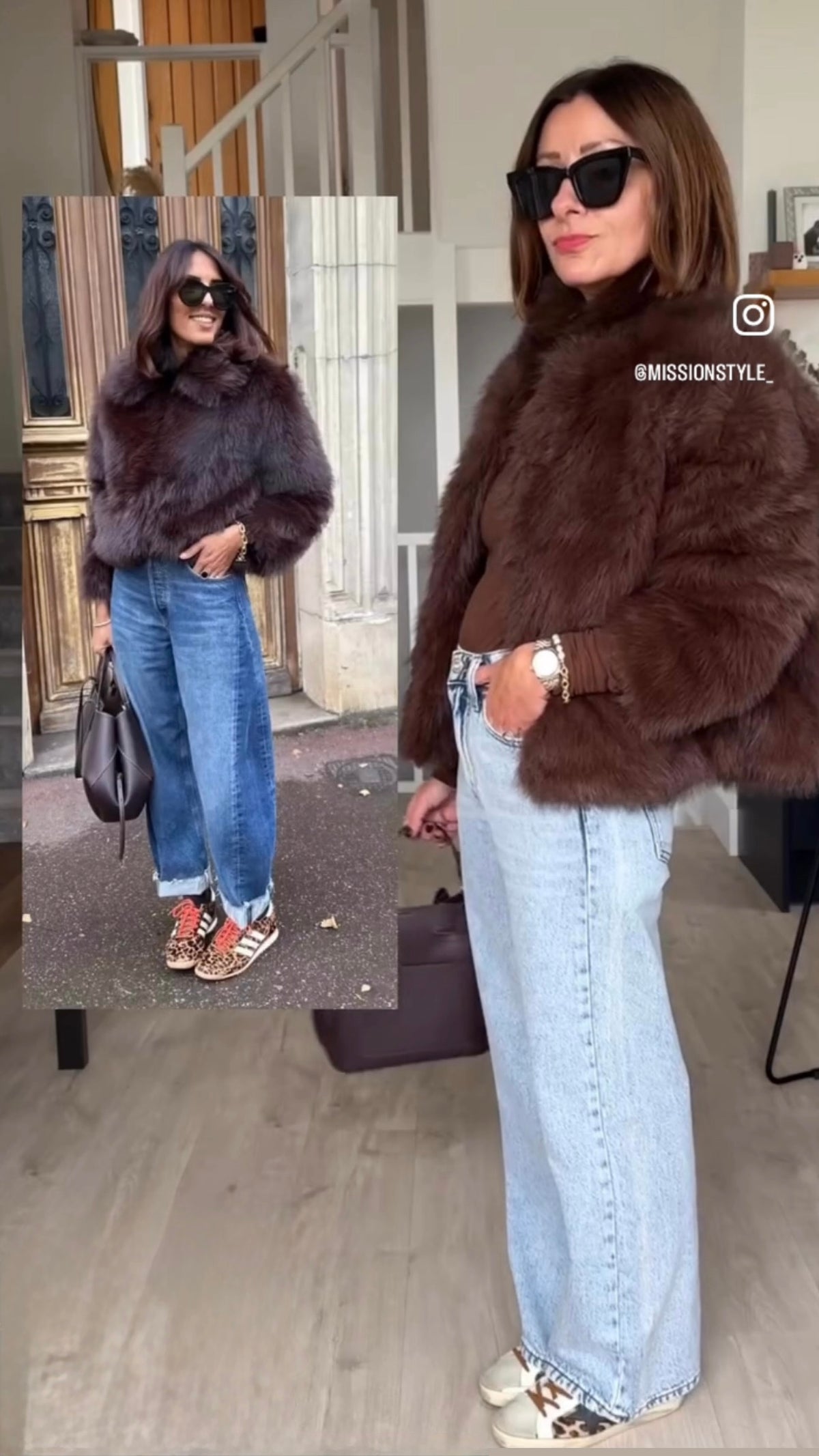 Chocolate Monroe Faux Fur Jacket