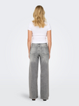 Madison Light Grey High Waist Wide Leg Jeans