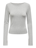 Felina Melange Grey Boat Neck Top