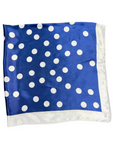 White/Black Polka Dot Silk Touch Square Scarf