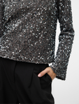 Bella Silver Sequin Top