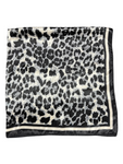 Grey Cheetah Pattern Silk Touch Square Scarf