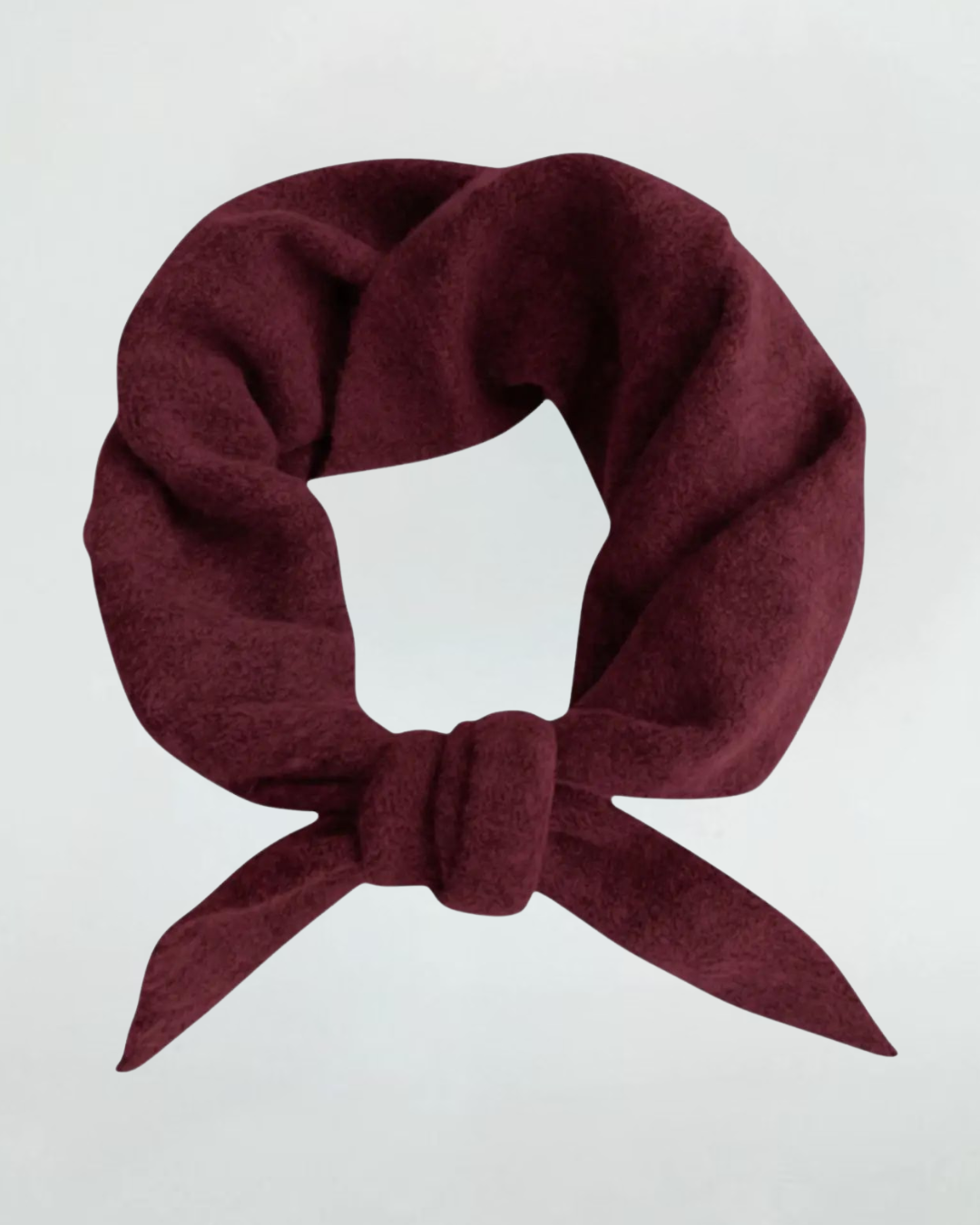 Chocolate Wool Blend Triangle Neck Scarf