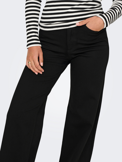 Madison Medium Blue High Waist Wide Leg Jeans