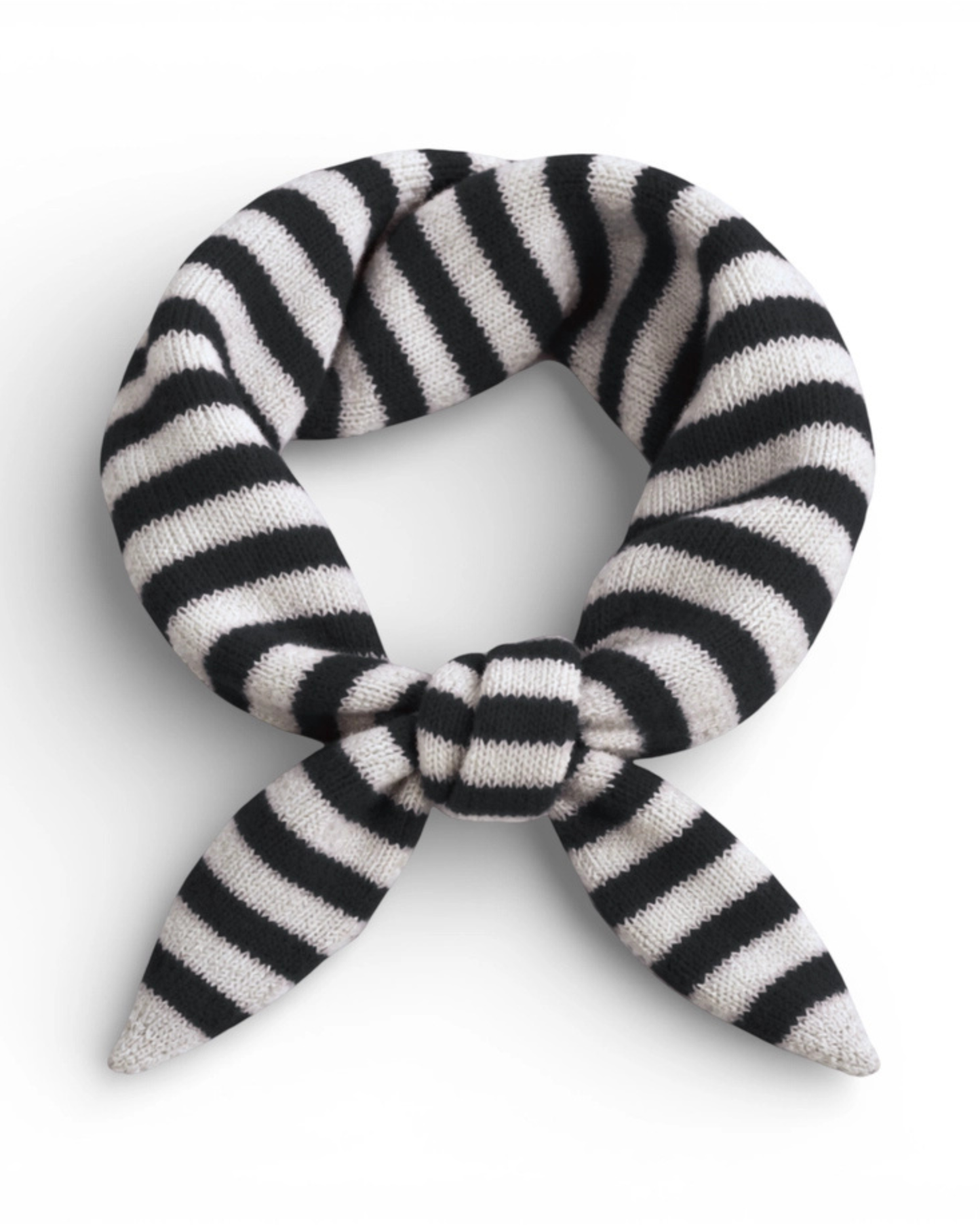 Red/Cream Striped Triangle Neck Scarf