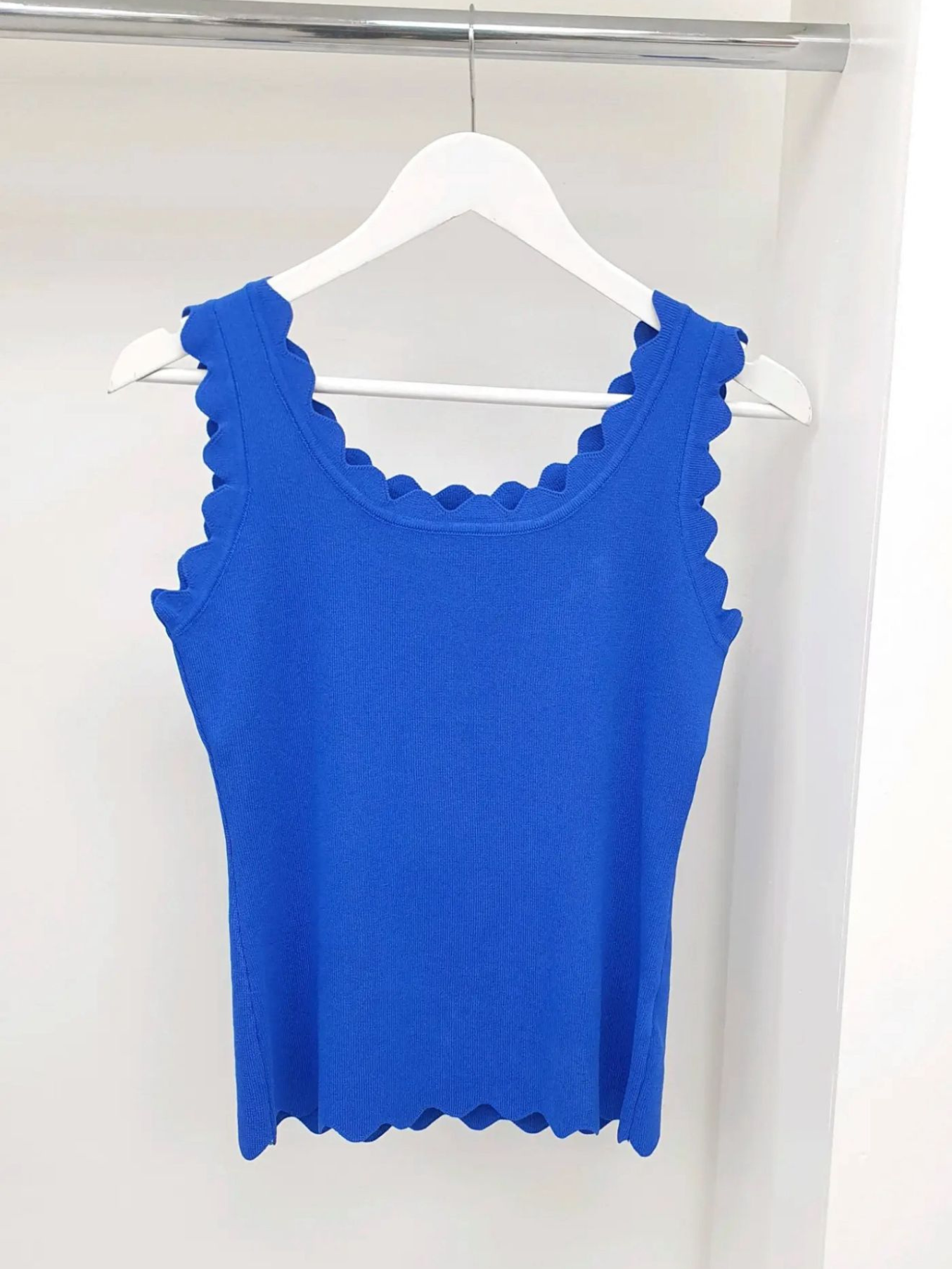 Cobalt Scallop Edge Vest Top