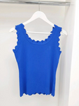 Green Scallop Edge Vest Top