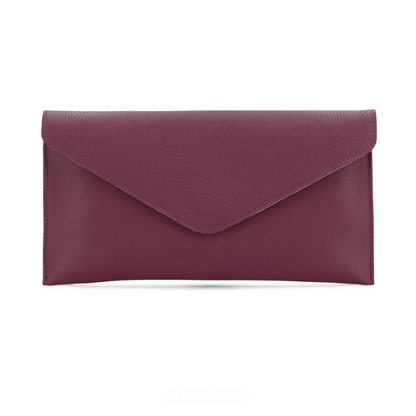Black Leather Envelope Clutch Bag