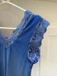 Cobalt Blue Lace V Neck Vest Top