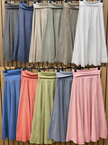 Mocha Washed Linen Panel Skirt