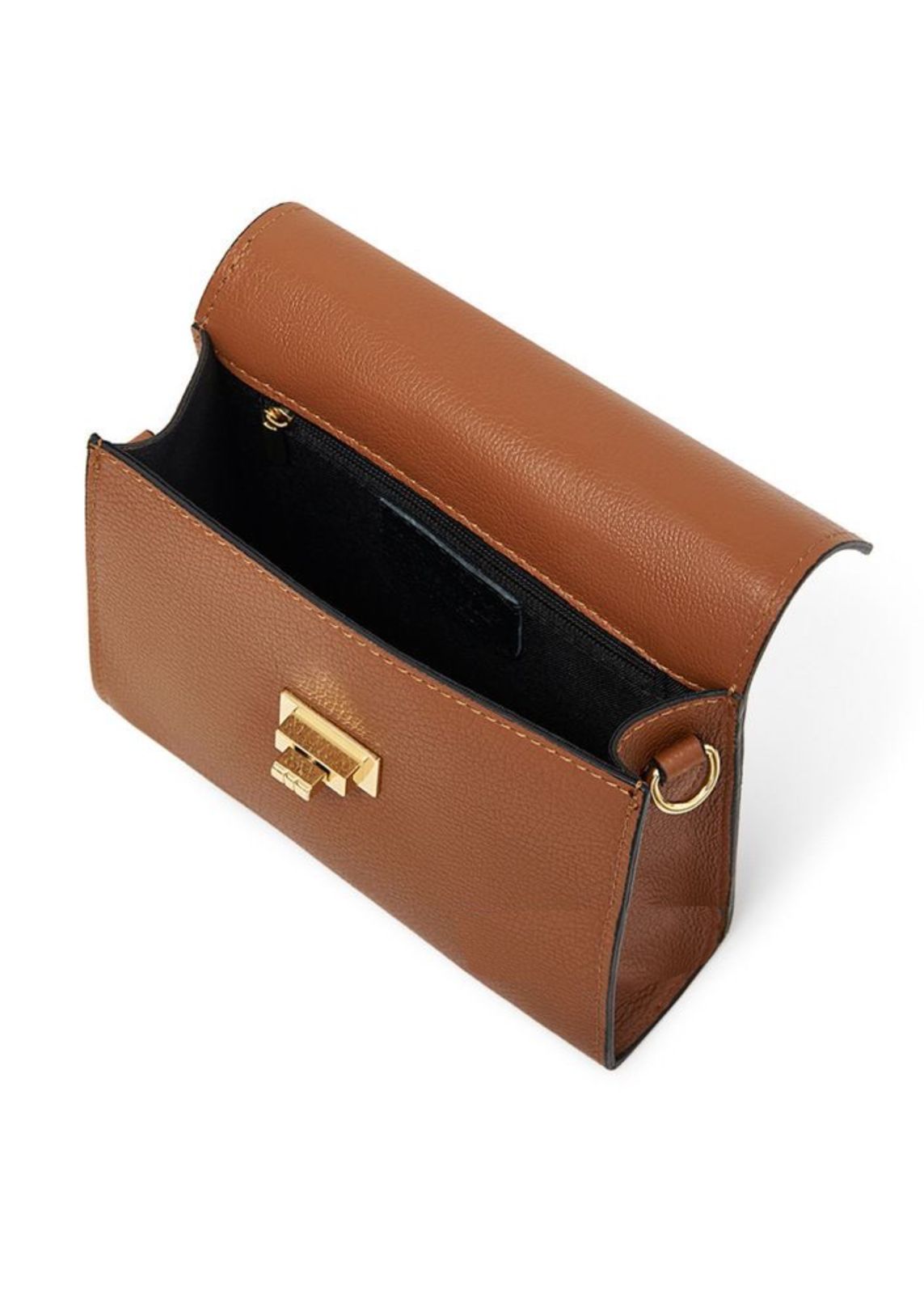 Tan Mini Leather Grab Bag