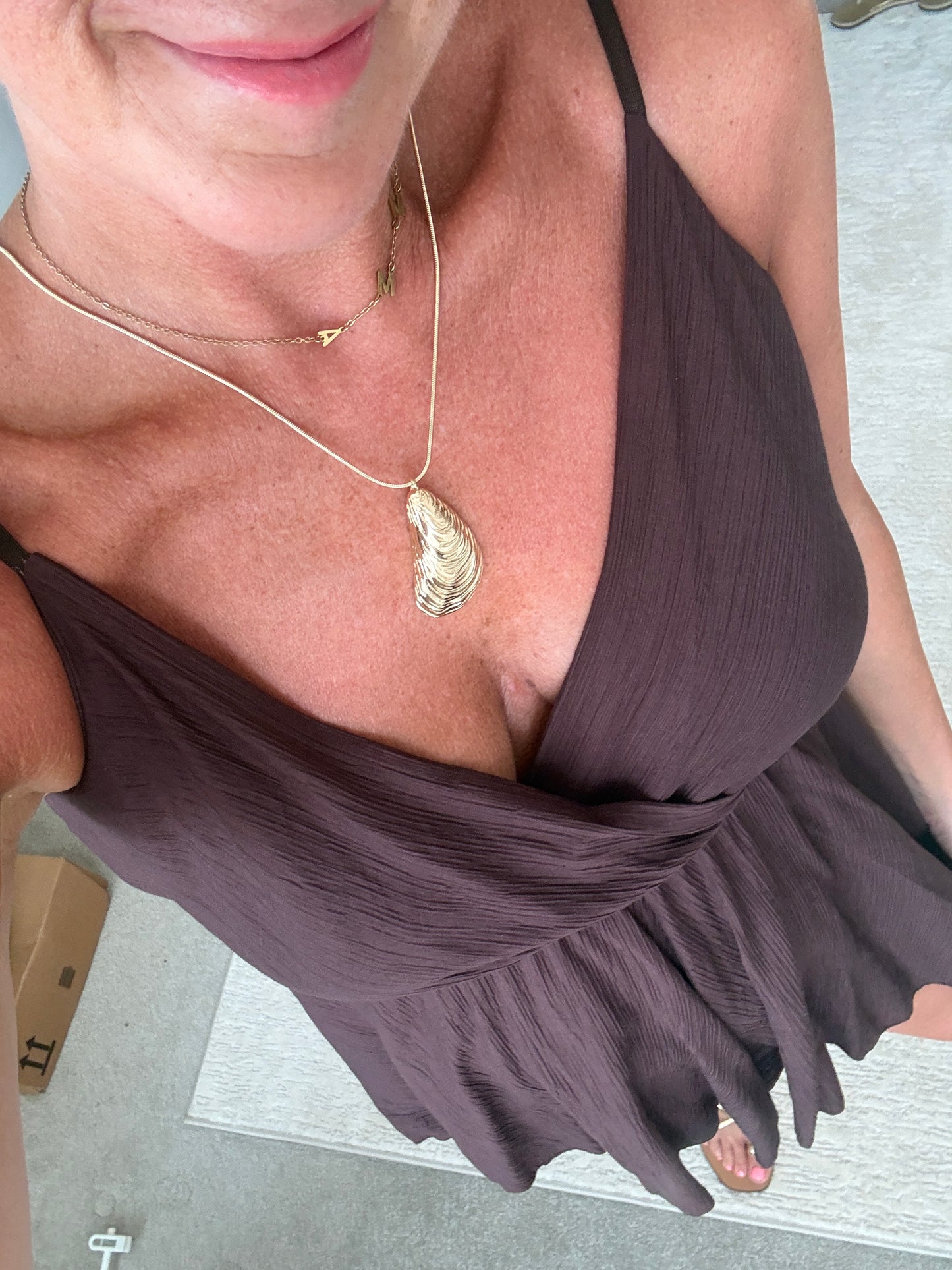 Chocolate V-Neck Playsuit