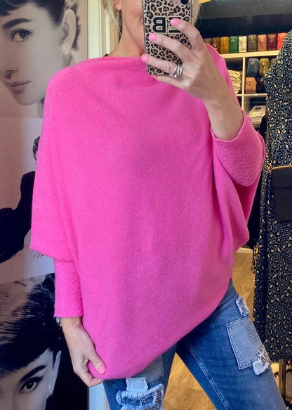 Asymmetric Batwing Jumper (Lots of Colours)
