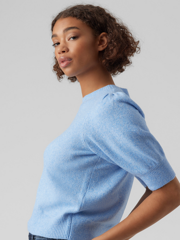 Powder Blue Puff 2/4 Sleeve Jumper