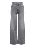 Madison Light Grey High Waist Wide Leg Jeans