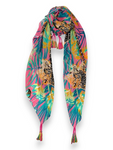 Pink Panther Print Tassel Square Scarf