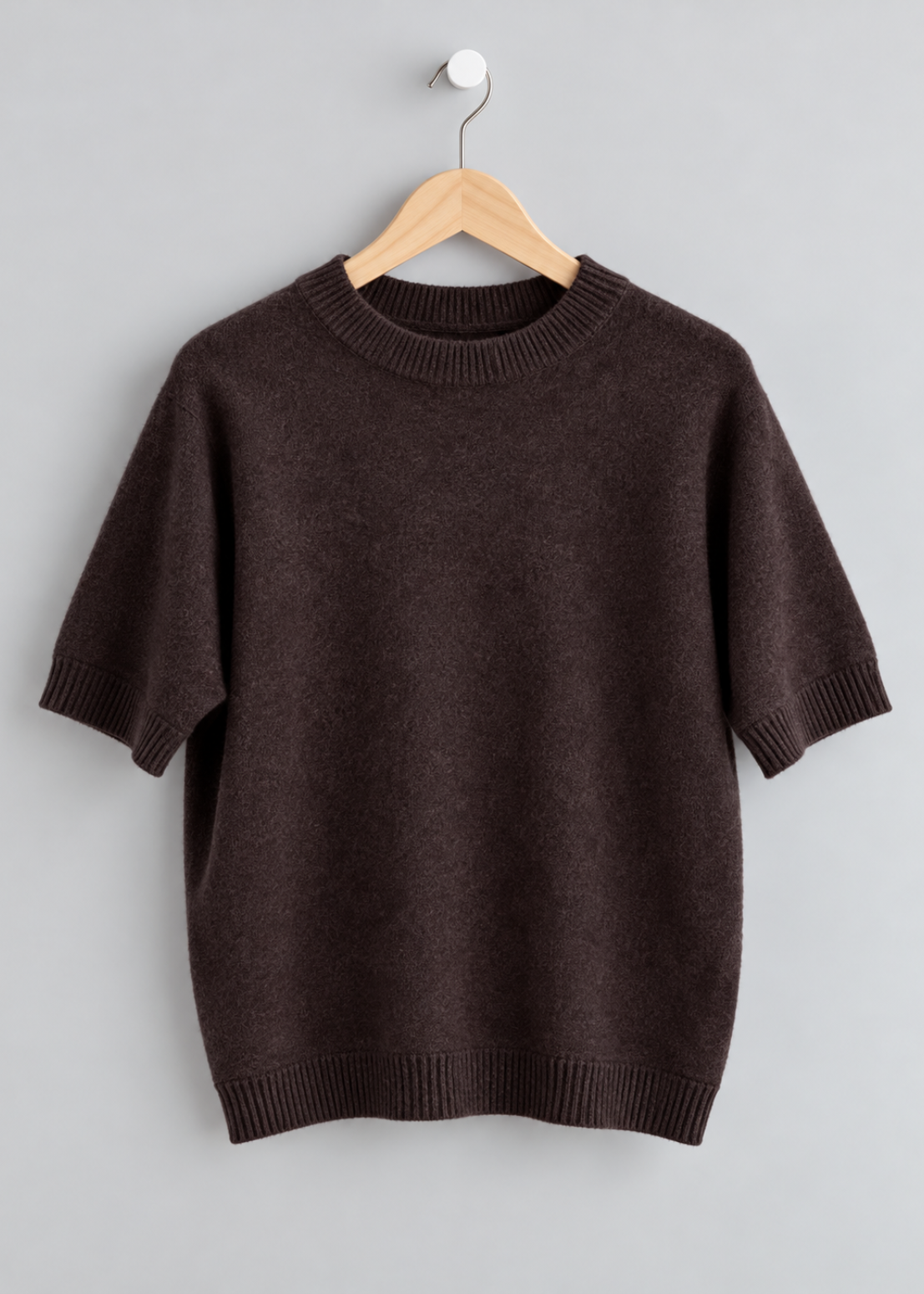 Black S/S Alpaca Mix Jumper
