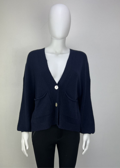 Navy 2 Button Cardigan
