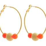 Medium Yellow Disco Hoopla Earrings