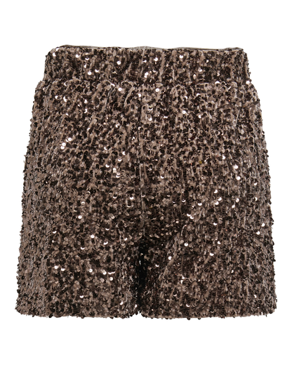 Chestnut Sequin Shorts