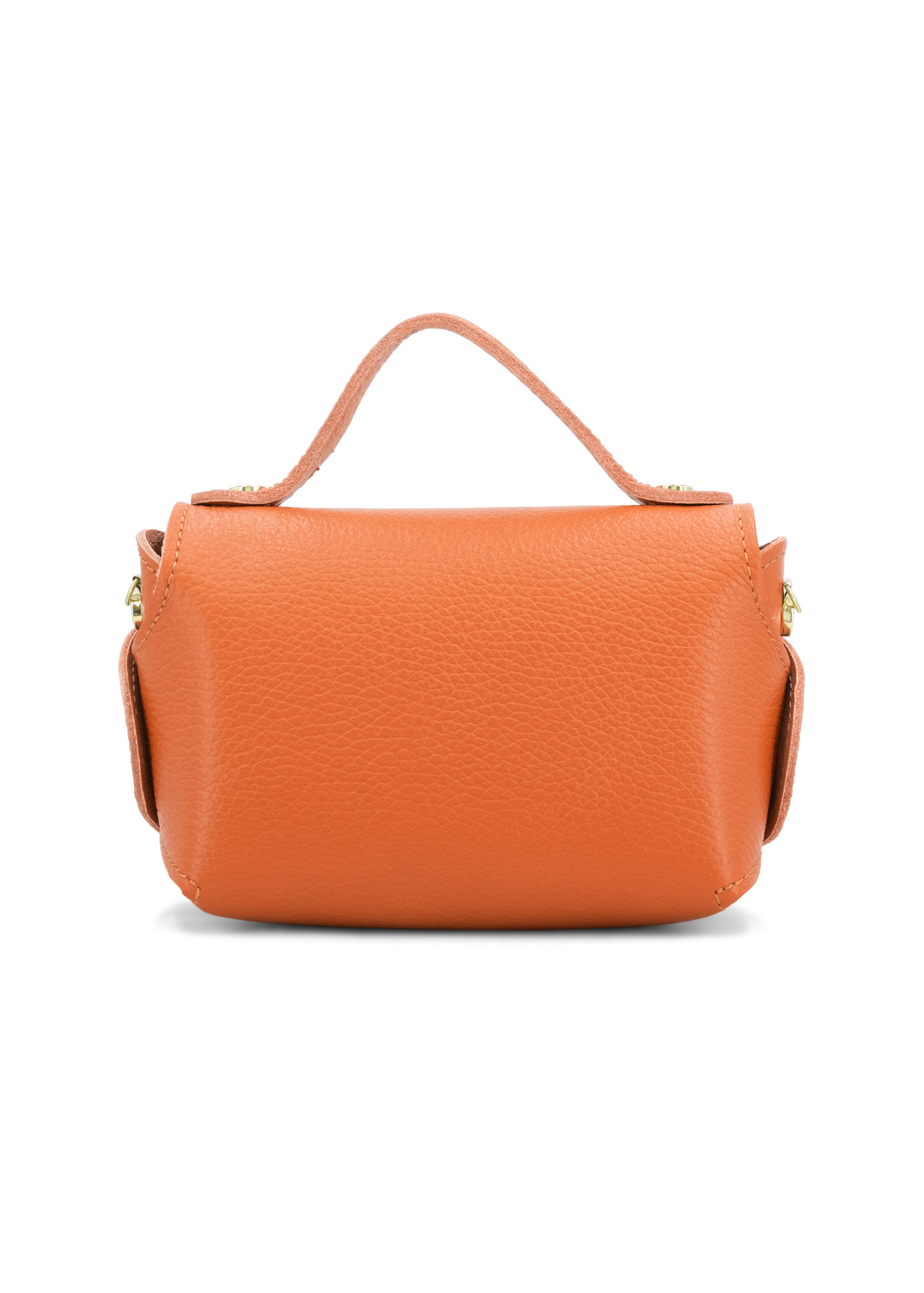 Black Bamboo Twist Lock Leather Mini Bag
